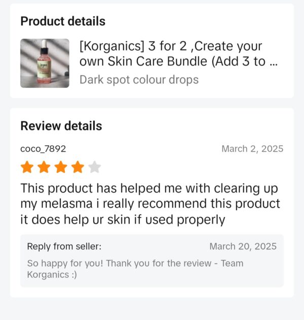 Dark Spot Correcting Drops- 10% Niacinam - Image 4